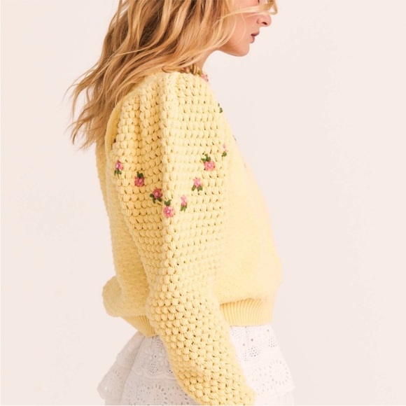 LOVESHACKFANCY Embroidered Sweater - Picture 5 of 16